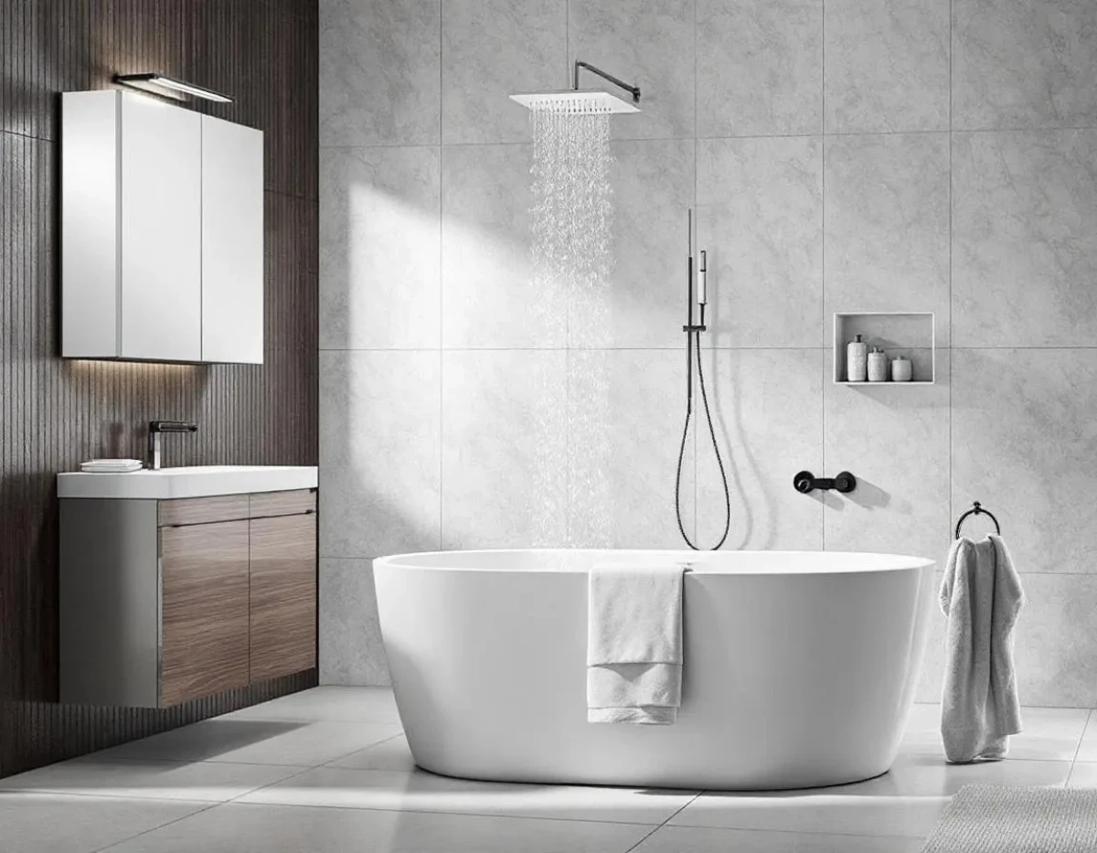 Douche design : Le bac extra plat, la touche d'élégance pour votre salle de bains contemporaine